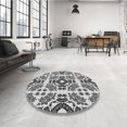 thumbnail image 4 of Ahgly Company Tapis d'Intérieur Carrés Transitionnels Noirs Lavables à la Machine, 5 Pieds Carré, 4 of 7