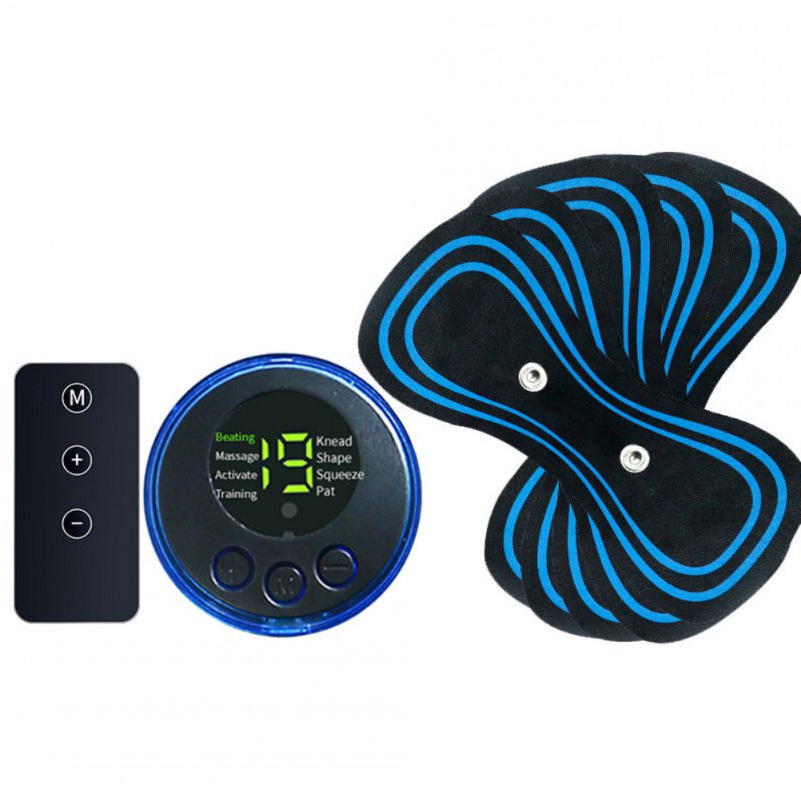 Mini Neck And Cervical Vertebra Massager, Portable Mat For Back And Shoulder Massage, 8 Speed 19 Power Adjustable Relief For Arms, Neck, Shoulders, Back Waist Remote control+host+5 patches English pa