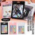 thumbnail image 2 of 100 Pcs Sacs Holographiques avec Fenêtre Transparente, Sacs Refermables pour Petits A3Z2, 2 of 8