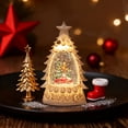thumbnail image 3 of Aodebiao LED Christmas Tree Night Light Desktop Decor with Glass Cover Holiday Scene Layout Battery Powered Festive Glowing Home Office Decoration Gift, 3 of 5