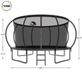 thumbnail image 3 of YORIN Trampoline pour Enfants de 7 à 8 Ans, Trampoline de 14 Pi pour Adultes avec Filet de Protection, Panier de Basketball, Échelle, Capacité de Poids de 1400 Lb, Trampoline Récréatif Extérieur, Trampoline Robuste, 3 of 7