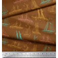 thumbnail image 3 of Soimoi Rayon Fabric Ship Ocean Print Sewing Fabric Yard 56 Inch Wide, 3 of 3