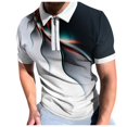 thumbnail image 2 of BOBOGOJP Polos Polo pour Homme à Manches Courtes Chemise Cargo Tactique Militaire Chandail Extérieur (Rouge,m), 2 of 5