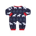 thumbnail image 4 of Ensemble de Pyjamas de Noël pour la Famille, Imprimé Cartoon Elk, Haut à Manches Longues à Col Ras du Cou + Pantalon Long Élastique, 4 of 8