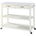 thumbnail image 1 of Crosley Furniture Engineered Wood/Granite Top Kitchen Cart in White, 1 of 7