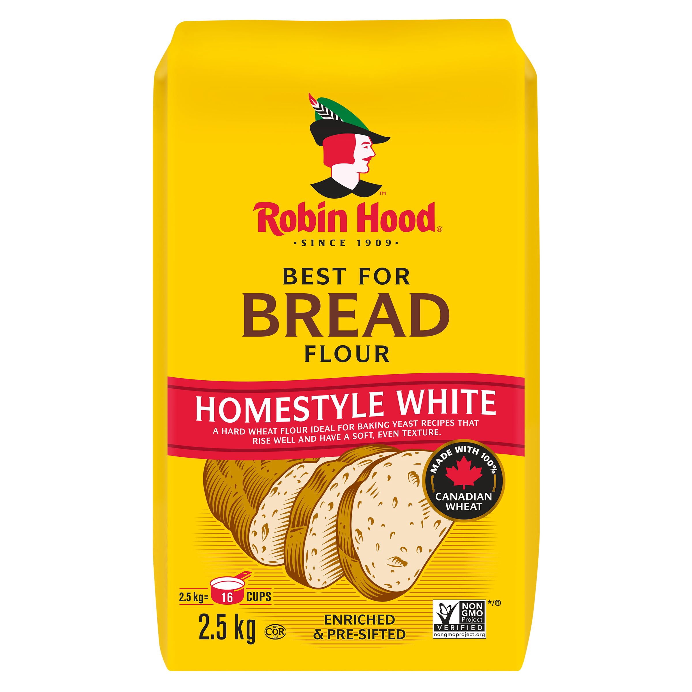 Farine de blé entier Robin Hood Best for Bread, fabriquée à partir 100 % canadien, 5 kg