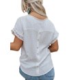 thumbnail image 4 of Chemise à Manches Courtes pour Femmes avec Dentelle Ajourée et Pois Suisses, 4 of 4