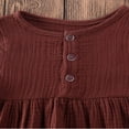 thumbnail image 4 of Baby Girl Dress Short Sleeve  Neck Button Casual Dress, 4 of 6