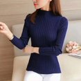 thumbnail image 1 of Pull à Manches Longues pour Femmes en Tricot Fin Automne Hiver Pull à Manches Longues, 1 of 5