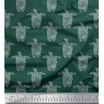 thumbnail image 1 of Soimoi Moss Georgette Fabric Turtle Block Fabric Prints by Yard 42 Inch Wide, 1 of 3