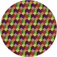 thumbnail image 1 of Ahgly Tapis de Zone Rond Lavable en Machine Intérieur Transitionnel Brun Doré Foncé, 7 Pieds Rond, 1 of 7