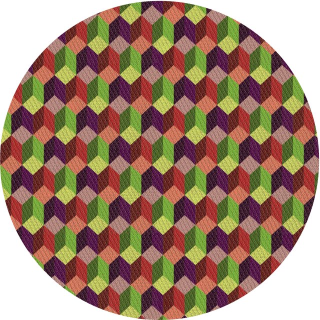 Ahgly Tapis de Zone Rond Lavable en Machine Intérieur Transitionnel Brun Doré Foncé, 7 Pieds Rond