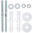 thumbnail image 1 of 1 Ensemble de Kit de Raccords de Salle de Bain Robuste Montage Mural Vis de Fixation de Lavabo Boulons Bouchons Rondelles pour une Installation Sécuritaire de l'Évier, 1 of 8