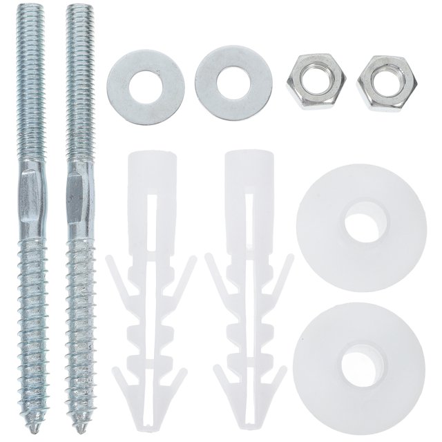 1 Ensemble de Kit de Raccords de Salle de Bain Robuste Montage Mural Vis de Fixation de Lavabo Boulons Bouchons Rondelles pour une Installation Sécuritaire de l'Évier