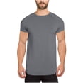 thumbnail image 1 of Dagugfen Hauts d'Entraînement pour Hommes Manches Courtes Col Rond Ajusté Confortable Couleur Unie Course Gym Hauts Athlétiques, 1 of 7