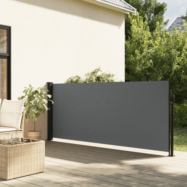 vidaXL Auvent Latéral Rétractable Anthracite 140x500 cm