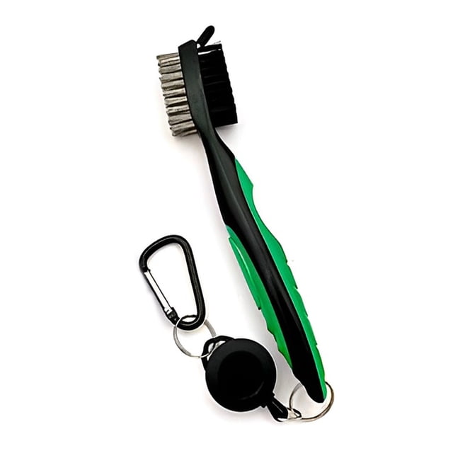 Redempat Stainless Steel Golf Club Brush Portable Solid Color Shoe Brushes Green Lidless 1Set