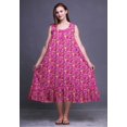 thumbnail image 2 of Bimba Nuisettes Mi-Mollet en Coton à Imprimé Floral Rose Fuchsia Libellule Artistique pour Femmes Robe de Nuit Medium, 2 of 6