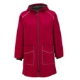 thumbnail image 3 of Breezora Manteau Long à Capuchon Résistant à l'Eau pour Femmes avec Détails Réfléchissants, devant à Boutons, Vêtement d'Extérieur de Protection contre la Pluie, Taille g, Rouge Brique, 3 of 9