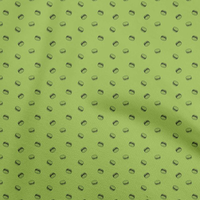 oneOone Coton Soie Vert Poire Tissu Rétro Minimaliste Burger Matière de Robe Tissu Imprimé Tissu au Mètre 42 Pouces de Large