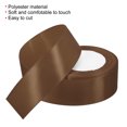 thumbnail image 3 of Unique Bargains 1.5 Inch Wide 24 Yards Satin Ribbon, 2 Pack Double Face Solid Crafts Roll for Party Home DIY Wrapping Decoration, Light Brown, 3 of 6