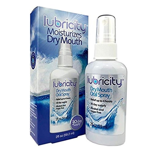 Lubricity Dry Mouth Spray, Premium Product with Hyaluronic Acid, Sugar-Free, Gluten-Free, Alcohol-Free, 5 Simple Ingredients, Flavorless, 2oz, 1 Count