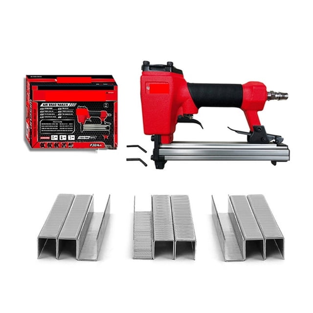 Air Nail Gun Furniture Pneumatic Nailer Construction Stapler Upholstery Tacker Tools With Staples