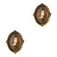 thumbnail image 4 of Baohd Picture Frame Vintage Photos Photo Holder Frames Bedroom Baroque Decor 6 Inch oval 2Set, 4 of 6