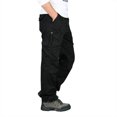 thumbnail image 5 of UVEASISHA Pantalon Cargo Tactique Homme Coupe Décontractée Pantalon de Randonnée Cargo de Travail avec Multi-Poches Coton Ripstop Pantalon d'Escalade Léger Offres du Jour,Noir,3TG, 5 of 5