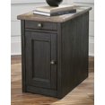thumbnail image 2 of Signature Design by Ashley Tyler Creek Rustic Chair Side End Table with Pull-Out Tray & USB Ports, Brown, 2 of 2