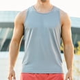 thumbnail image 2 of Mens Casual Tank Tops Racer Back Crewneck Sleeveless Shirt Lightweight Workout Tee Summer Muscle T-Shirts, 2 of 7