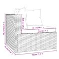thumbnail image 4 of vidaXL 5 Piece Garden Lounge Set with Cushions Poly Rattan Grey, 4 of 4