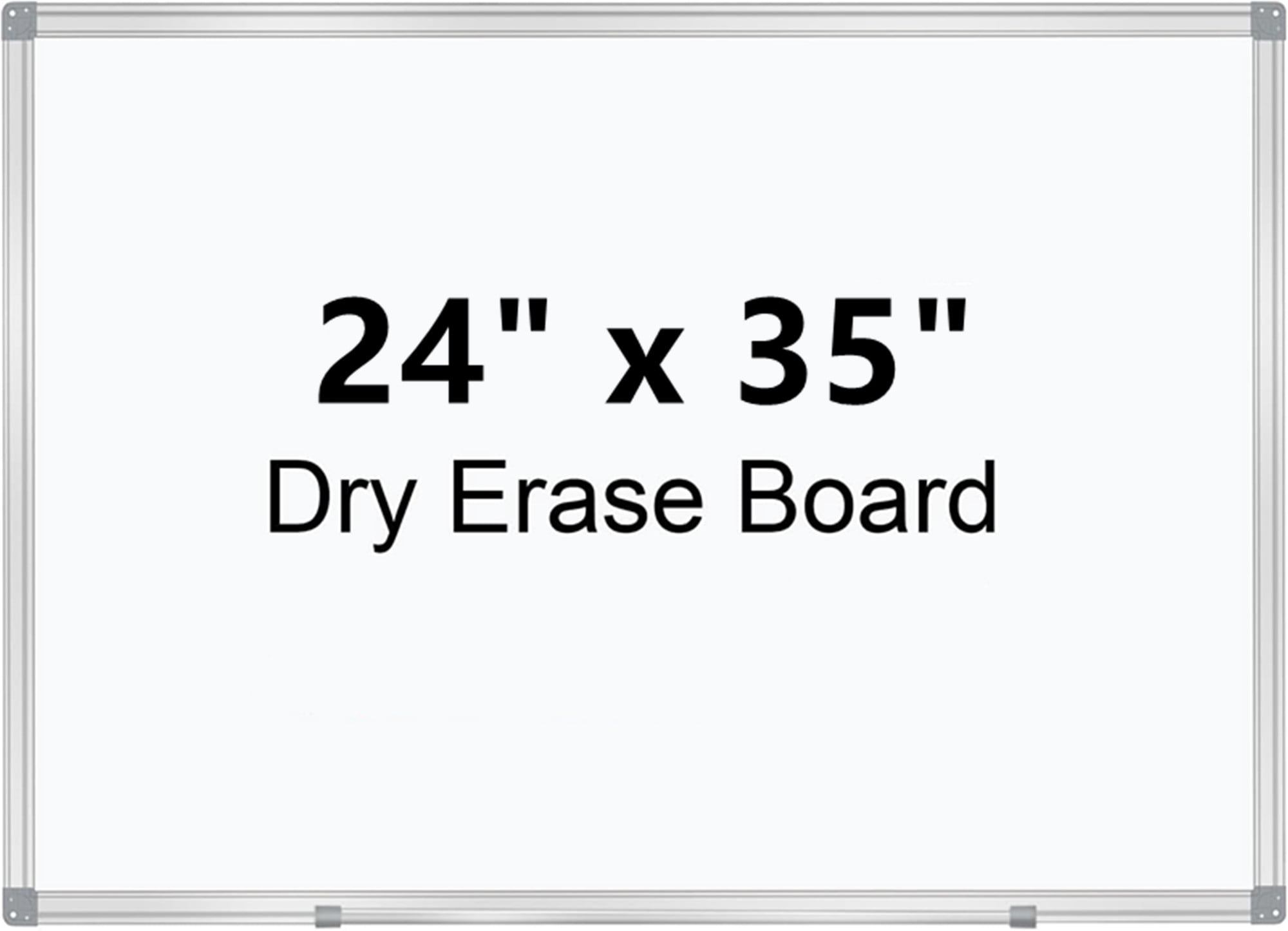 24 x 35 Inches Magnetic Whiteboard, Dry Erase Board Easy Wipe with Silver Aluminum Frame for Home Office School, Fix or Hang on the Wall