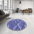 thumbnail image 4 of Ahgly Company Machine Washable Indoor Rectangle Transitional Deep Periwinkle Purple Area Rugs, 7' x 9', 4 of 7