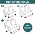 thumbnail image 2 of Rectangle Stretch Ottoman Slipcover Small Plaid Knit Footstool Protector Cover Removable Washable Slipcover Green actual_color darkgrey, 2 of 6