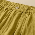 thumbnail image 4 of Sijiajgjfu Womens Cotton Linen Long Pants Yellow L, 4 of 5