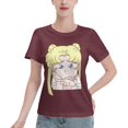 thumbnail image 1 of T-Shirt Basique à Manches Courtes pour Femmes Sailor Moon Édition Q Tsukiha, 1 of 6