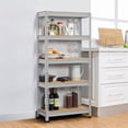thumbnail image 4 of Yaheetech 5 Tiers Storage Shelf Metal Frame Organizer Rack 330LB Capacity for Each Tier, Light Gray, 4 of 8