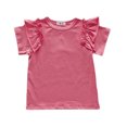thumbnail image 1 of Nmmacb Kids Girls T-Shirt Summer Solid Color Tee Short Sleeve Top Short Sleeve Ruffle Sleeve Tee Size 1-9Y, 1 of 10