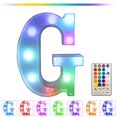 thumbnail image 2 of LiveSatisfy Clearance Colorful Light Up Letters, LED Letter Lights Marquee Letter Signs Battery Powered, Letter Lamp with Remote for Birthday Party Wedding Home Bar Christmas Decorations, 2 of 8