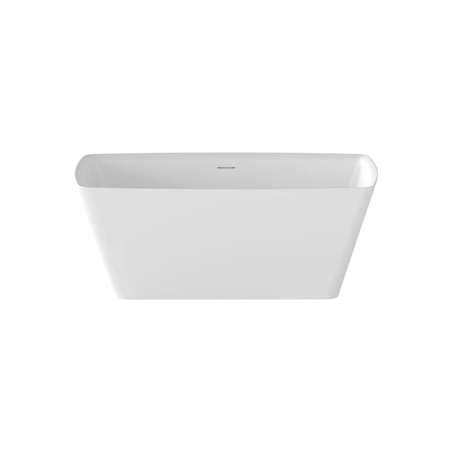 A&E Bath and Shower CHESTER-66 Baignoire Autoportante en Acrylique Pur Blanc avec Conception Sans Joints et Débordement Linéaire Intégré. la Baignoire Rectangulaire Présente des Coins Arrondis et des Dossiers Confortables, Conçue pour une installation Autoportante Facile dans les Petites Salles de Bain.