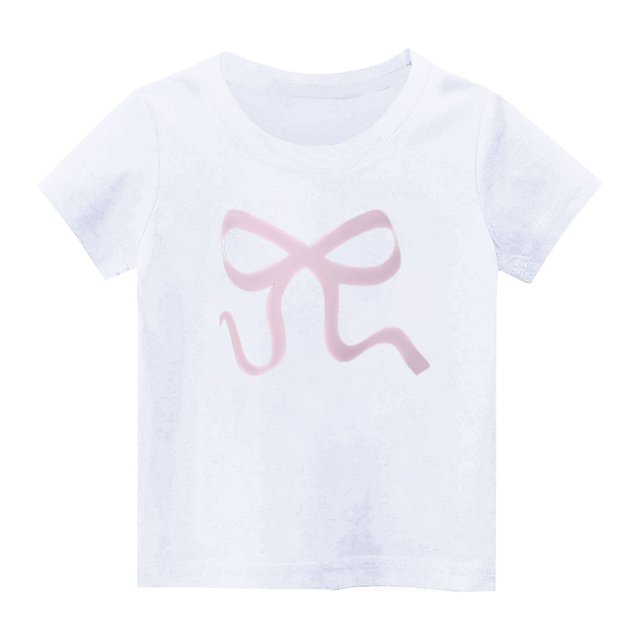 Plebaso T-Shirts Graphiques en Coton pour Filles, Col Rond, Manches Courtes, T-Shirts Décontractés d'Été, Jolis Hauts pour Enfants Filles