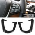 thumbnail image 3 of Carbon Fiber Style Car Interior Steering Wheel Button Frame Trim for BMW 5 Series G30 2017-2018, 3 of 9