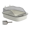 thumbnail image 1 of Yinanstore Large Cat Litter Box Kitten Litter Box Cat Sand Basin Cartoon Shape Large Bed Pan Cat Sandbox Durable High Sides Cat Litter Box gray, 1 of 8