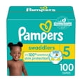 thumbnail image 1 of Pampers Swaddlers Diapers, Size S5 (20-37 lbs), Absorbent, Keeps Baby Dry and Comfortable, Skin Safe Disposable Baby Diaper, 1 of 27
