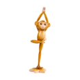 thumbnail image 2 of jifeng Animal Sculpture Collectable Table Centerpiece Tabletop Yoga Monkey Statue Resin Single Leg Stand, 2 of 9