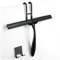 thumbnail image 1 of steauty Shower Squeegee for Glass Doors,14-Inch Shower Glass Squeegee, Matte Black Shower Squeegee for Shower Doors,Mirror,Windows, with Shower Door Hook and Adhesive Hook, 1 of 7