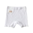 thumbnail image 2 of MKOSPLRT Ribbit Knit Shorts for Toddler Girl High Waist Stretch Shorts Basic Solid Color Summer Shorts Cute Lettuce Leggings for 2-10Y, 2 of 5