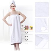WALFRONT Women Soft Bath Body Wrap Set Shower Spa Towel Bath Wrap with Adjustable Hair Drying Cap Hair Turban