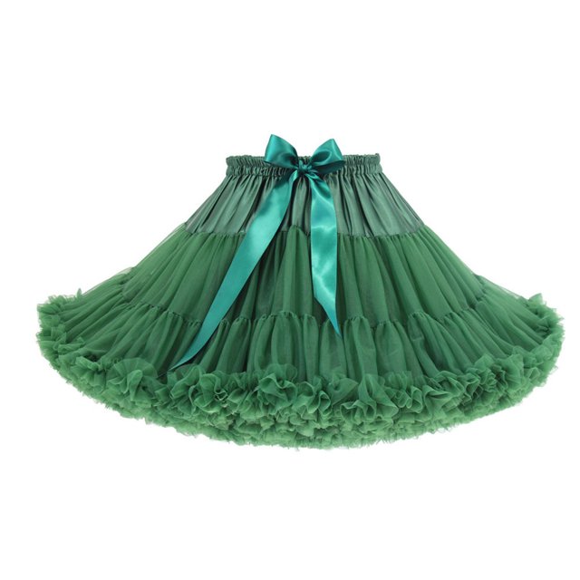 Mikilon Jupe Tutu de Danse de Fête pour Femmes Couleur Unie